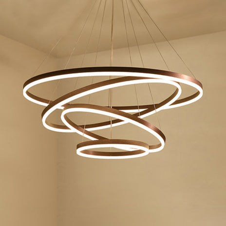 Madeleine Multi-Ring LED Chandelier in Black