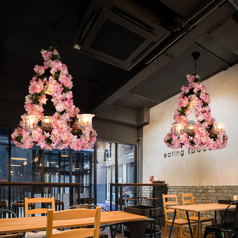 Clara Floral Glass Pendant Chandelier Light