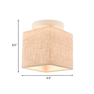 Émilie Fabric Cube Semi Flush Ceiling Light
