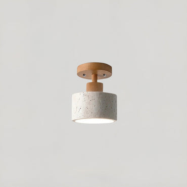 Juliette Ellipse Travertine Stone Ceiling Light