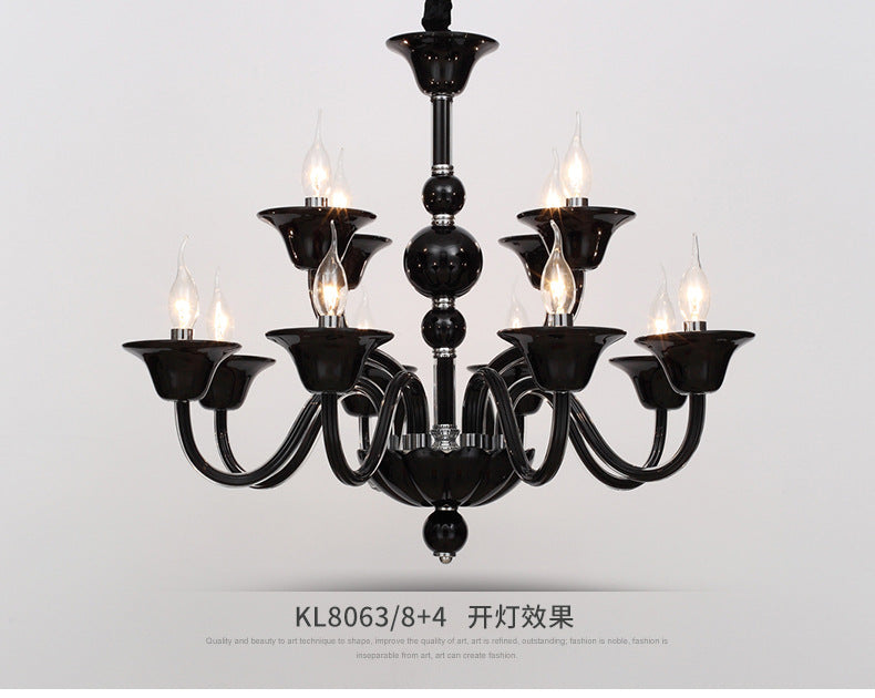 Colette Curved Arm Glass Chandelier