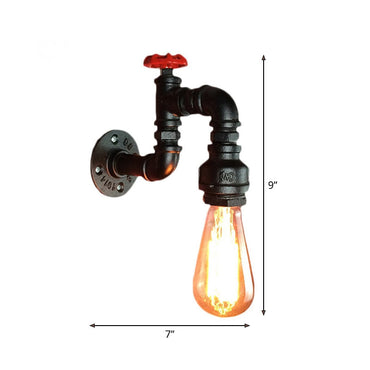 Éloïse Black Faucet Steampunk Wall Lamp
