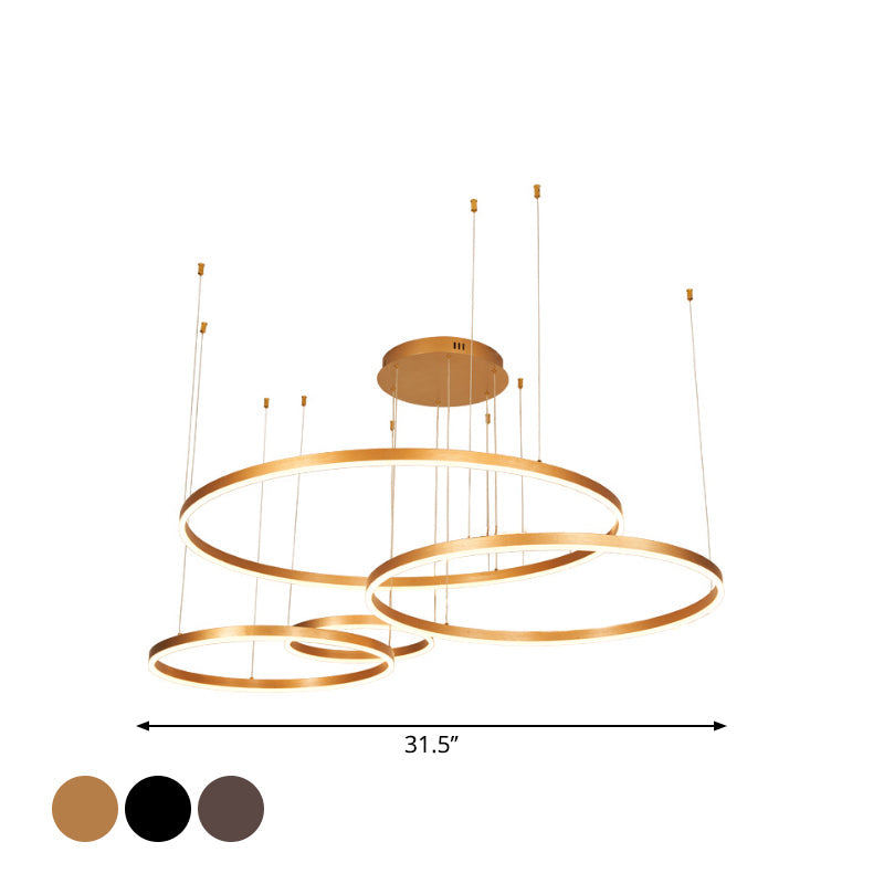 Colette Metal Bubble Ring LED Chandelier