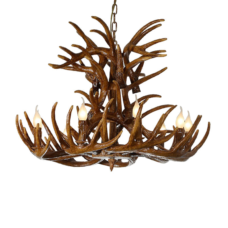 Montfleur Rustic Antler Chandelier Pendant Light
