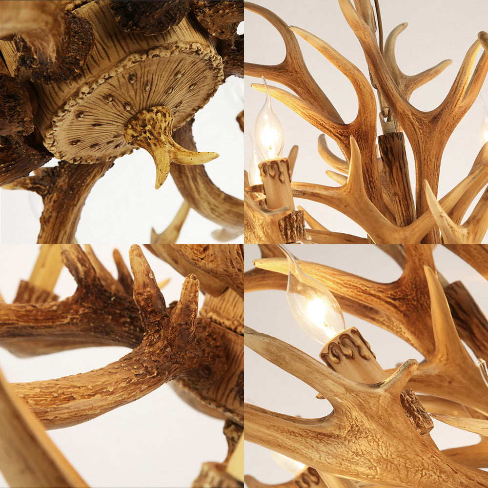 Rivière Rustic Antler Candelabra Chandelier Pendant Light