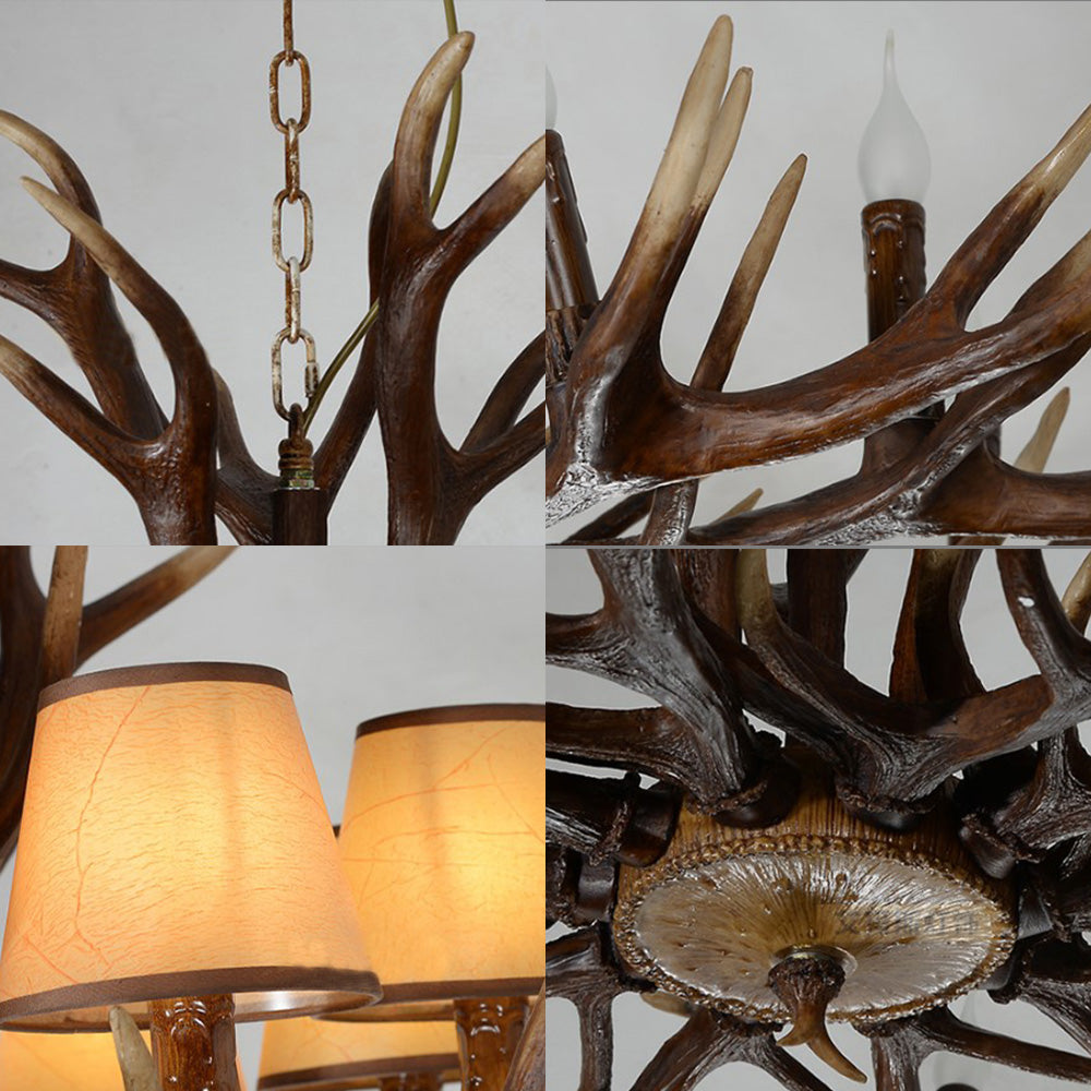 Renard Traditional Conical Shade Chandelier Pendant Light