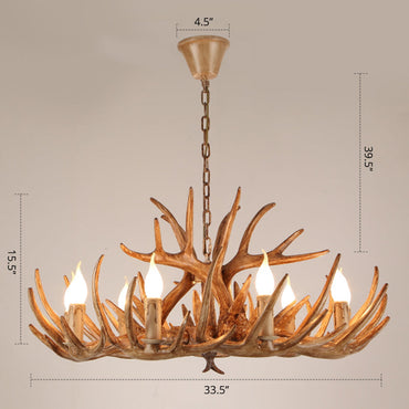 Madeleine Rustic Antler Candelabra Chandelier Pendant Light
