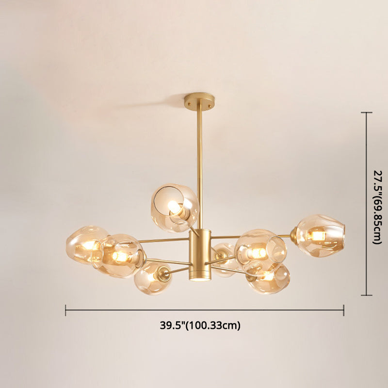 Isabelle Globe Glass Chandelier Modern Sputnik Pendant