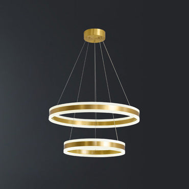 Madeleine Tiered Ring LED Chandelier Gold Modern Pendant