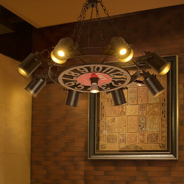 Adeline Industrial Wheel Chandelier Ceiling Light