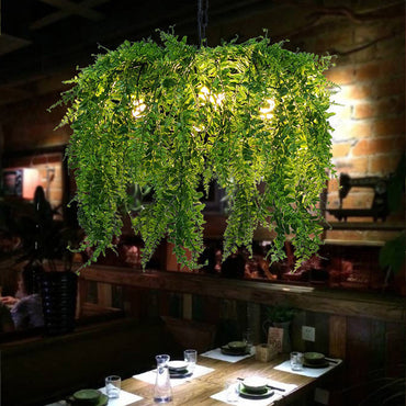 Colette Green Plant Design Industrial 5-Light Metal Chandelier