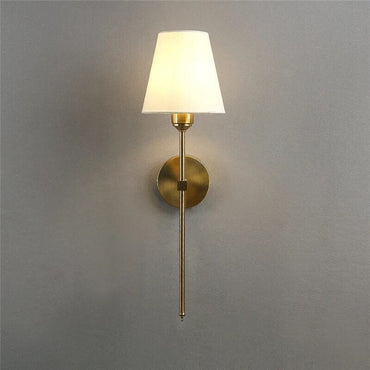 Lucienne Fabric Shade Wall Lamp with Modern Linear Design