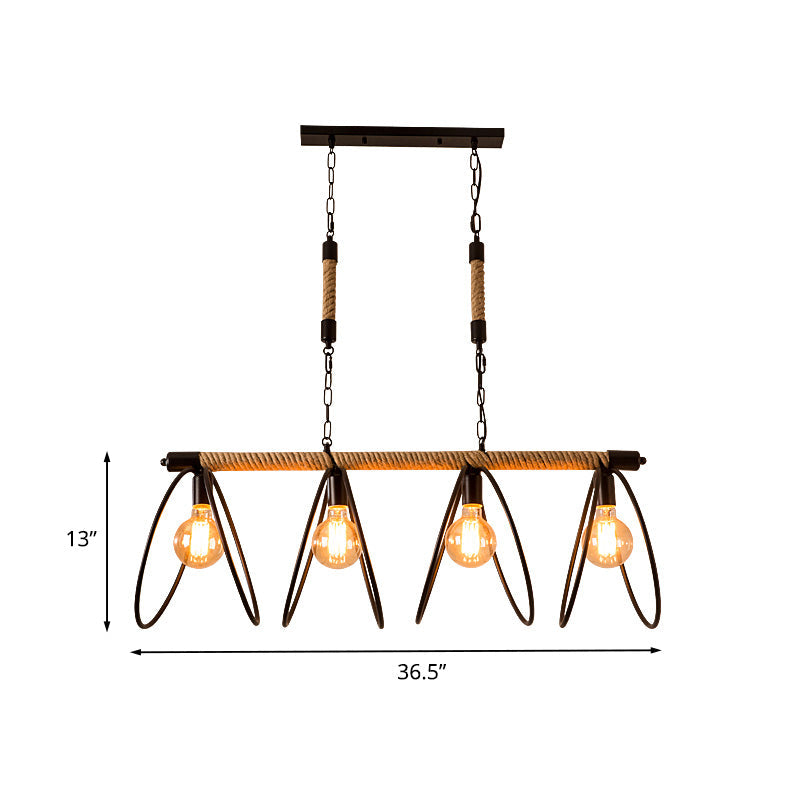Éloïse Rope Industrial Pendant Chandelier Light