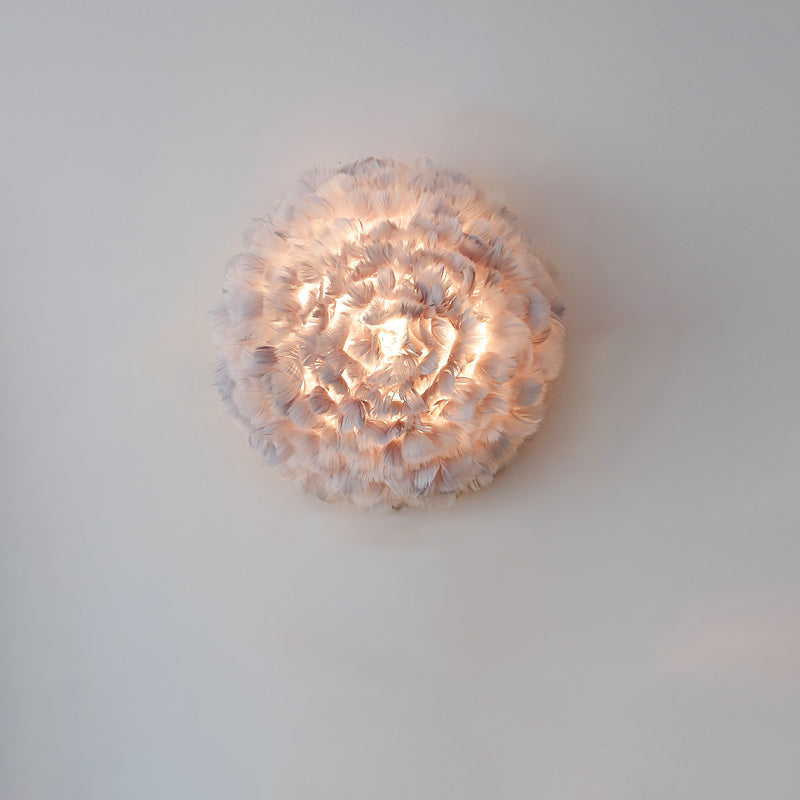 Océane Feather Bloom Wall Light Sconce