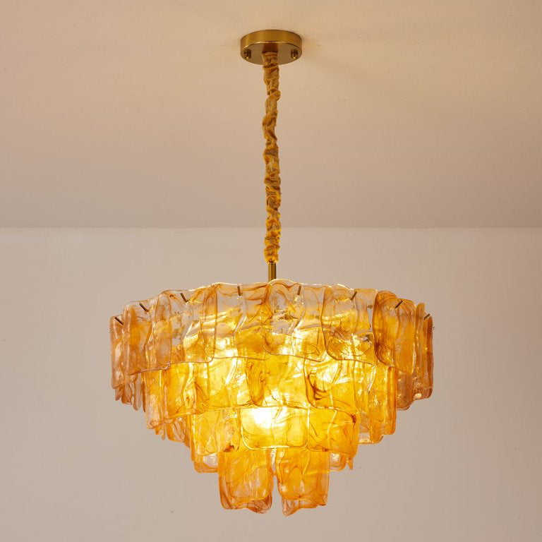 Camille Glazed Tier Chandelier