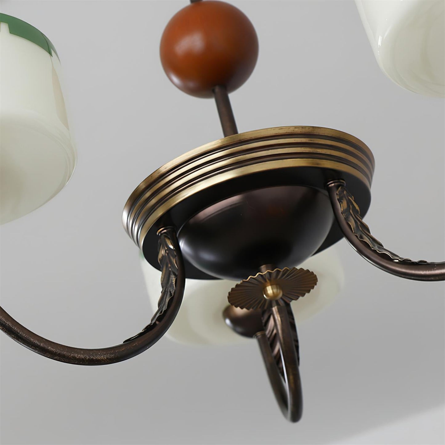 Sophie Green Glass Modern Arched Chandelier