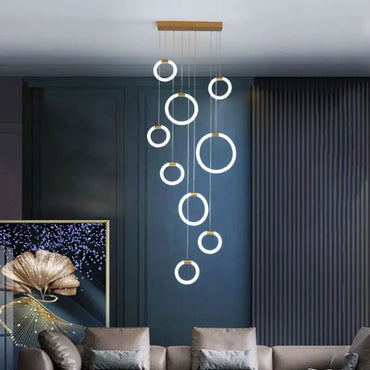 Élodine Acrylic Ring LED Pendant Chandelier