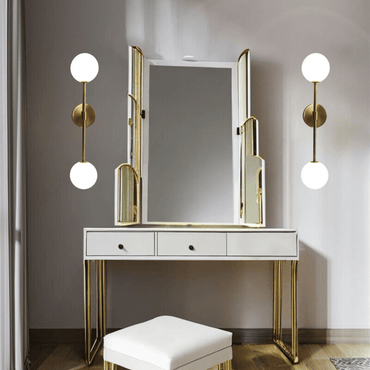 Émilie Milky Glass Ball Wall Lamp with Modern Elegant Design