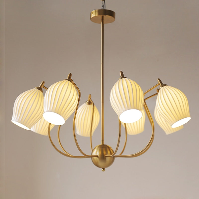 Camille Paola Ceramic Minimalist LED Chandelier