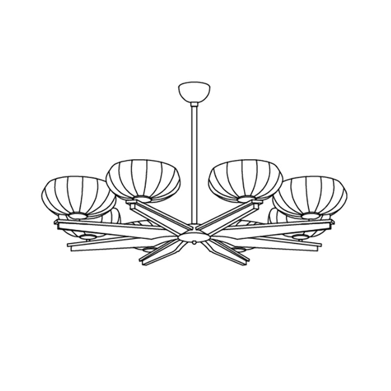 Camille Wood & Glass Modern Branch Chandelier