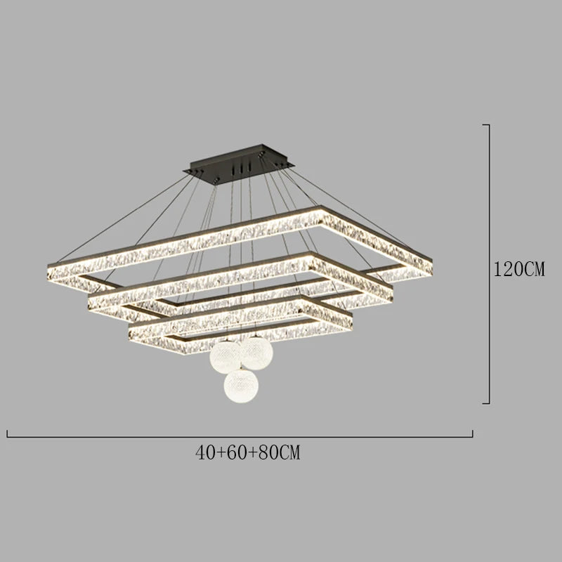 Modern LED Linear Pendant Chandelier – Minimalist Acrylic Ceiling Light for Living Room