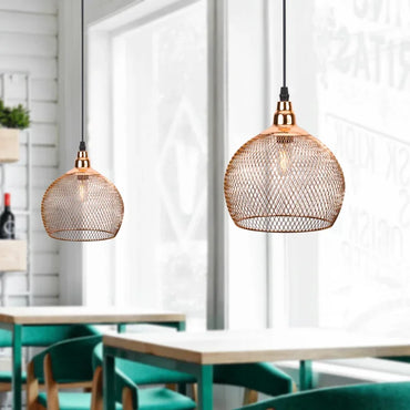 Élise Nordic Bird Cage Pendant Light E27 Rose Gold Retro Chandelier