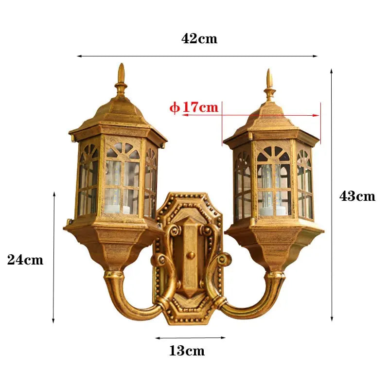 Amélie Outdoor Dual Head Wall Lamp Waterproof Garden Light