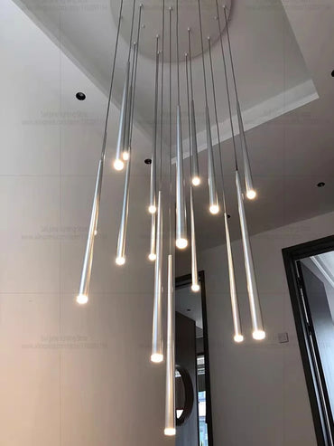 Camille Modern Cone LED Staircase Pendant Chandelier