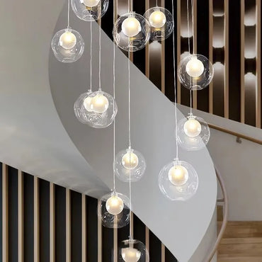 Aurélie Nordic Double Glass LED Ceiling Chandelier