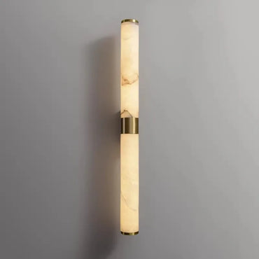 Camille Spanish Marble Gold Copper Cylindrical Wall Sconce Light