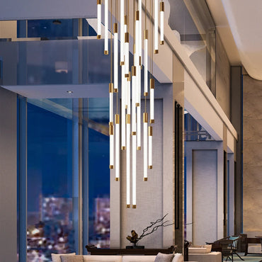 Geneviève Luxury Crystal LED Staircase Chandelier Light