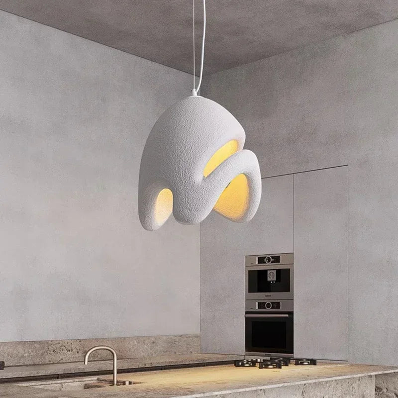 Camille Wabi Sabi Resin Pendant Light Minimalist Hanging Lamp