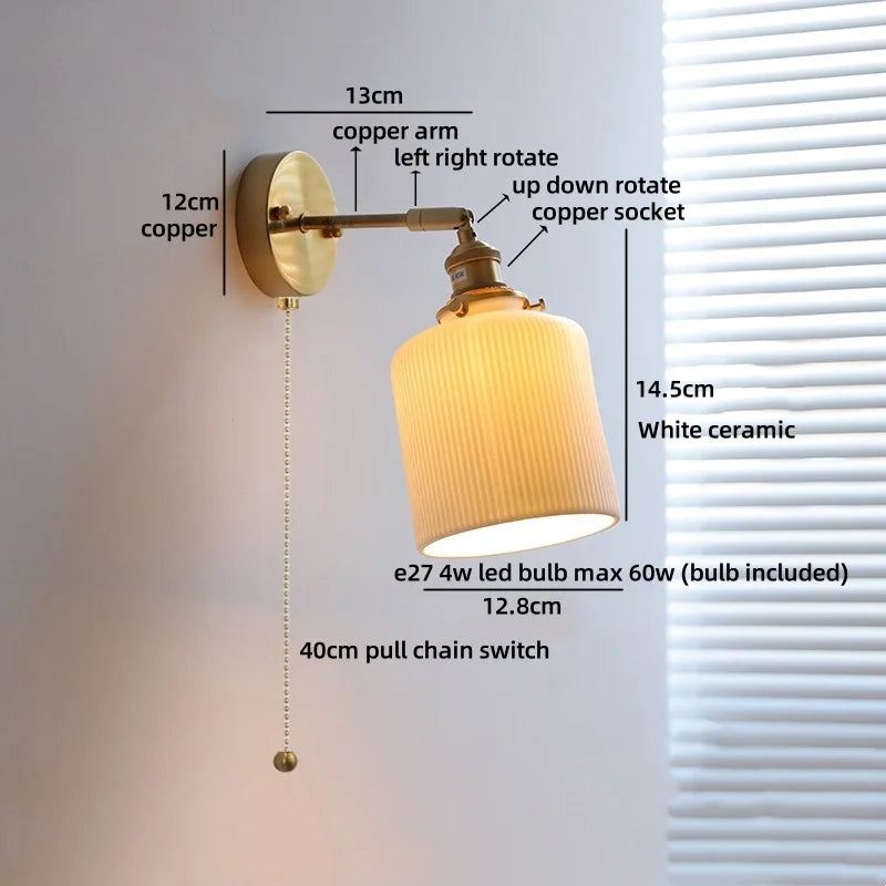 Élise Nordic White Iron LED Wall Lamp Kids Room Decor