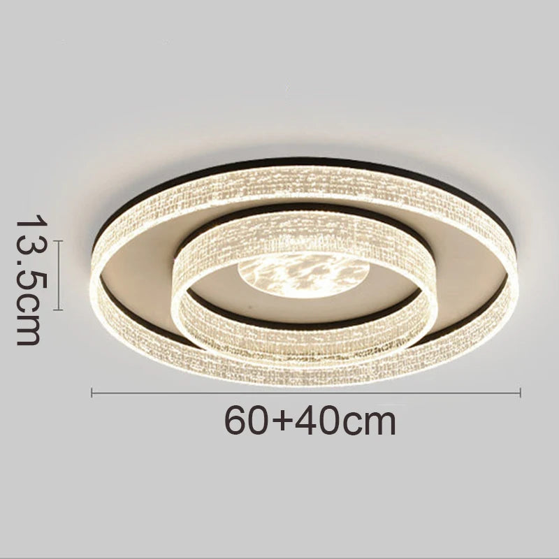 Nordic LED Ring Ceiling Light – Modern Dimmable Flush Mount for Living Room & Bedroom