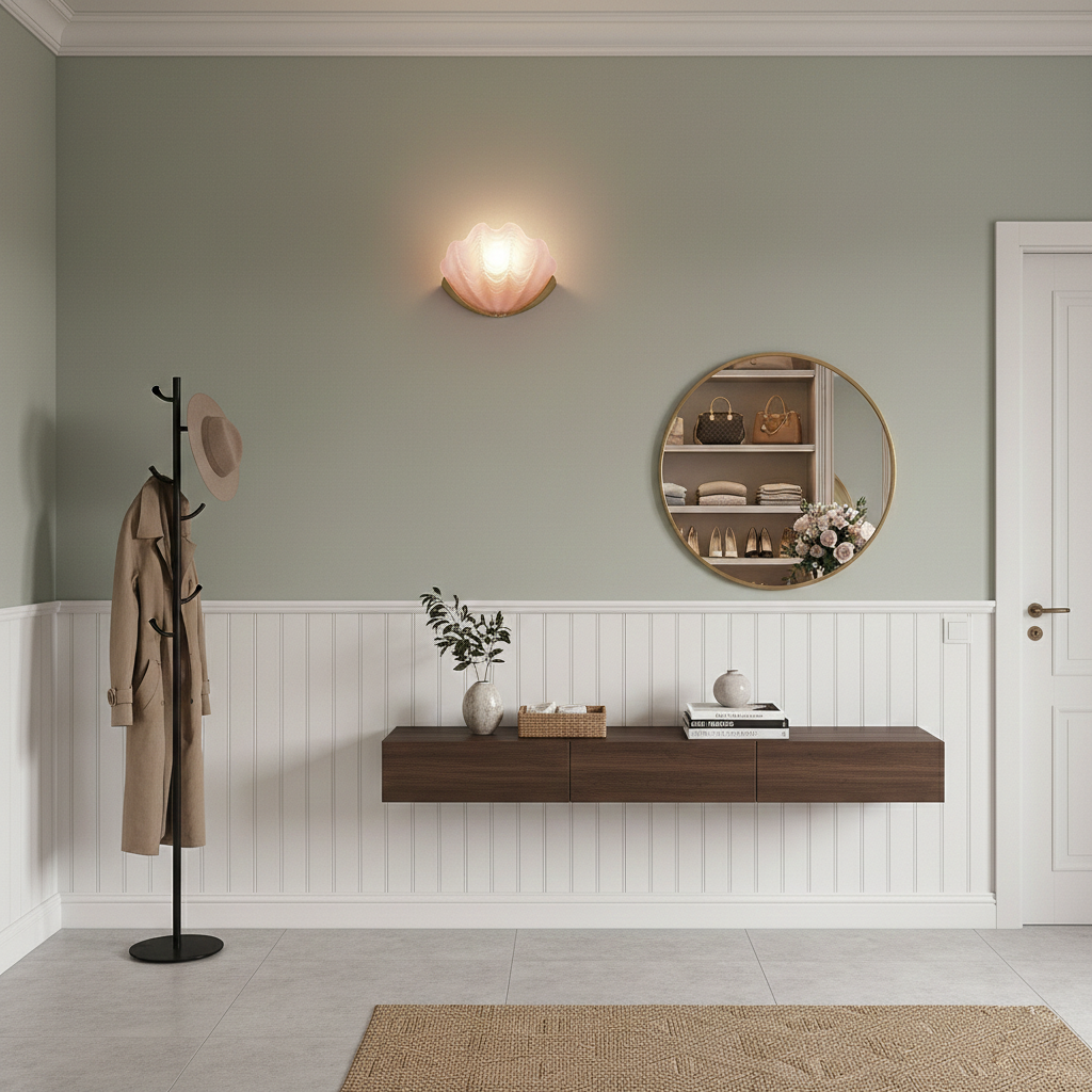 Aurélie Seashell Wall Lamp with Sculpted Glass Design