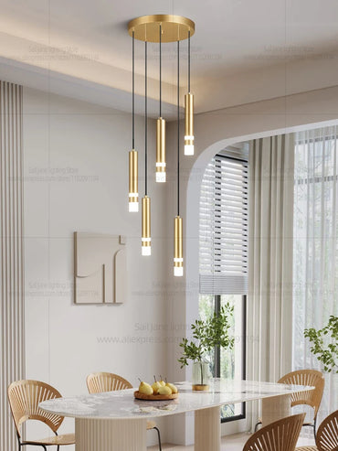 Aurélie Modern Gold LED Staircase Chandelier Light