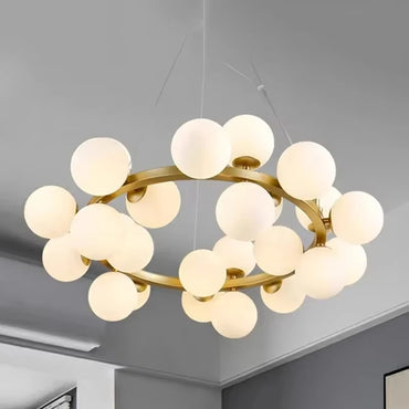 Sophie Glass Bubble Pendant Chandelier for Modern Living Spaces