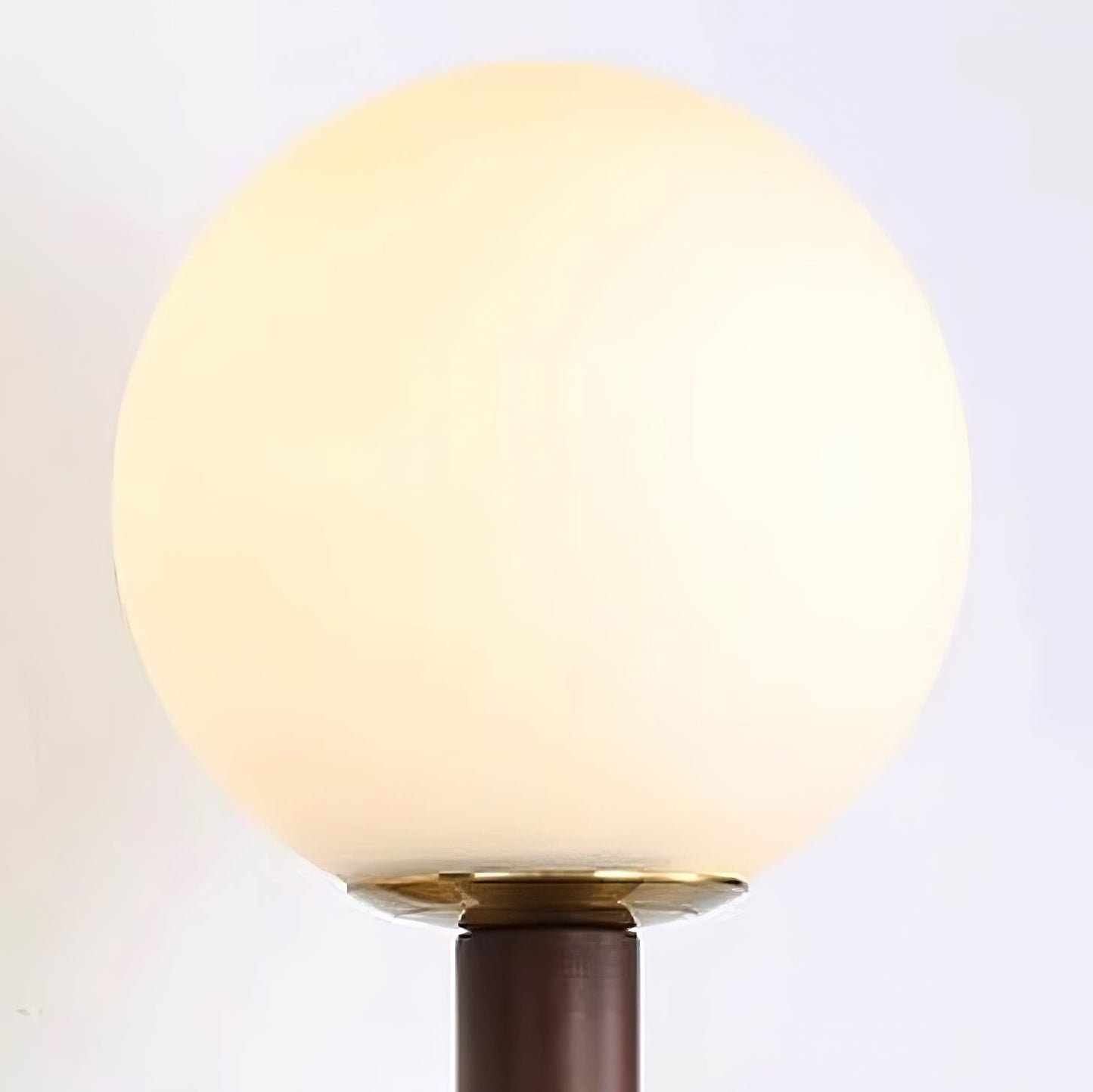 Selene Gourd Wall Lamp with Walnut Beaded Design and Warm Glow