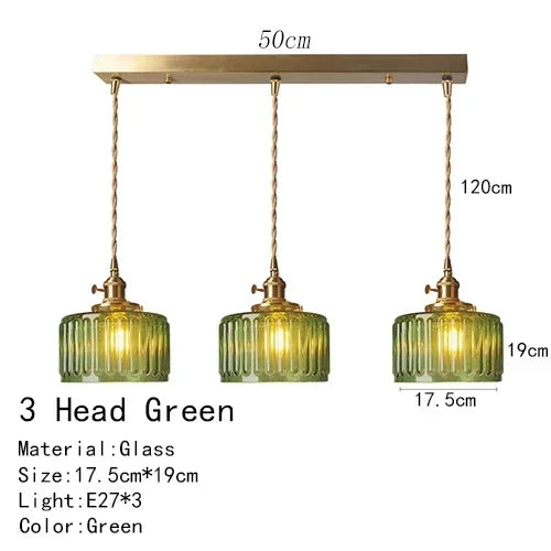 Camille Luxury Glass Black & Gold Pendant Light