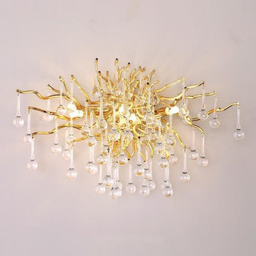 Margot Icy Branch Crystal Gold Wall Lamp