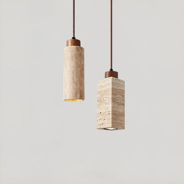 Amélie Natural Travertine Stone Pendant Light
