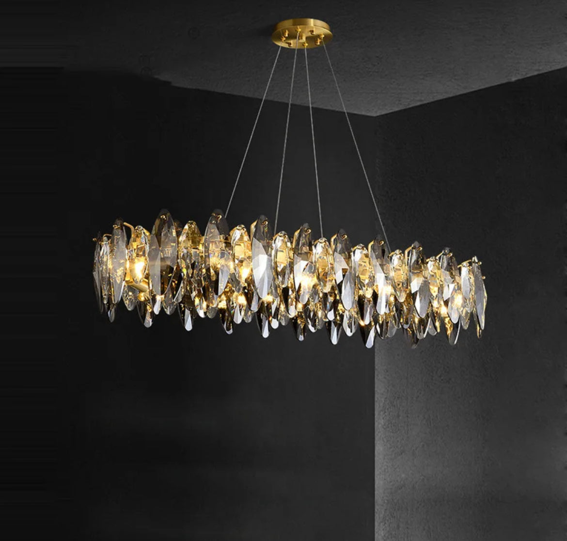 Elodie Crystal Leaf Nordic Luxury Chandelier