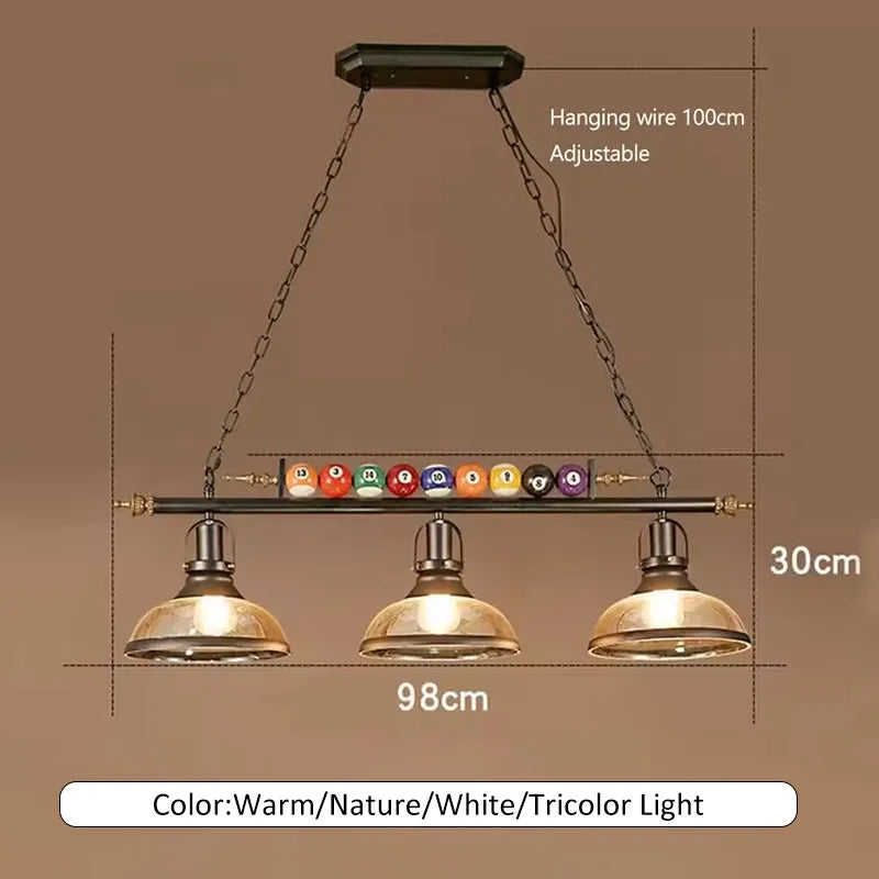 Sophie Nordic Retro Billiard Pendant LED Chandelier