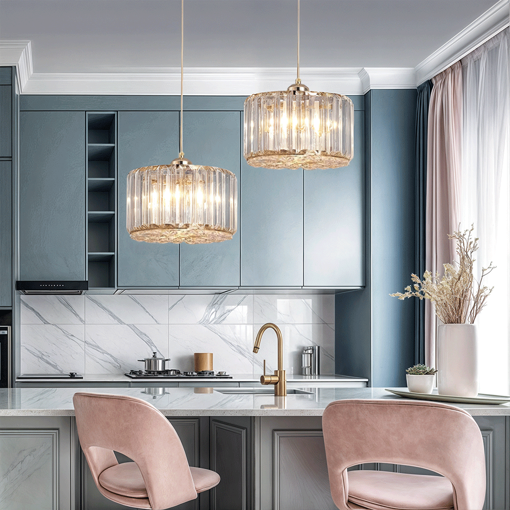 Chloé Crystal Tiered Pendant Light