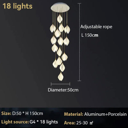 Elena Clara Petal Chandelier