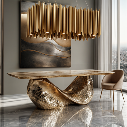 Amélie Gold Nest Oval Chandelier