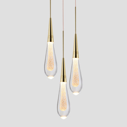 Amélie Golden Droplet Pendant Light