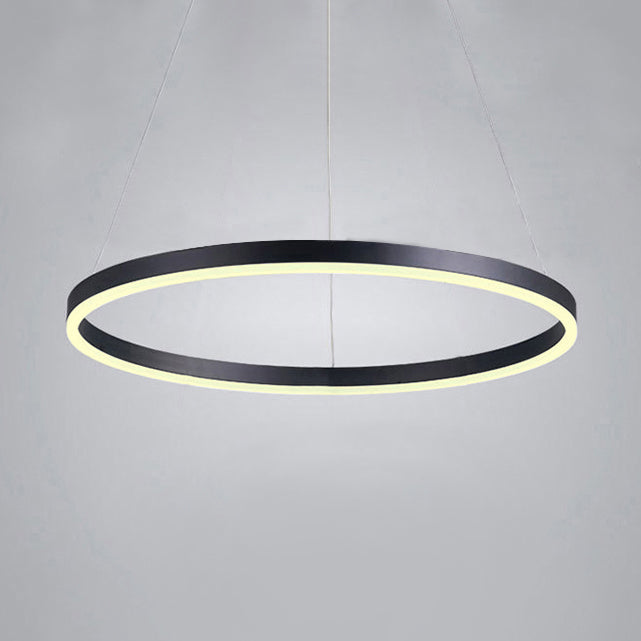 Madeleine Multi-Ring LED Chandelier in Black