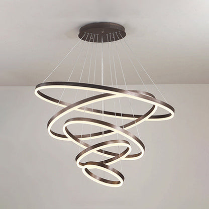 Madeleine Multi-Ring LED Chandelier in Black