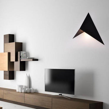 Adélie Polygon LED Wall Sconce Black/White Modern